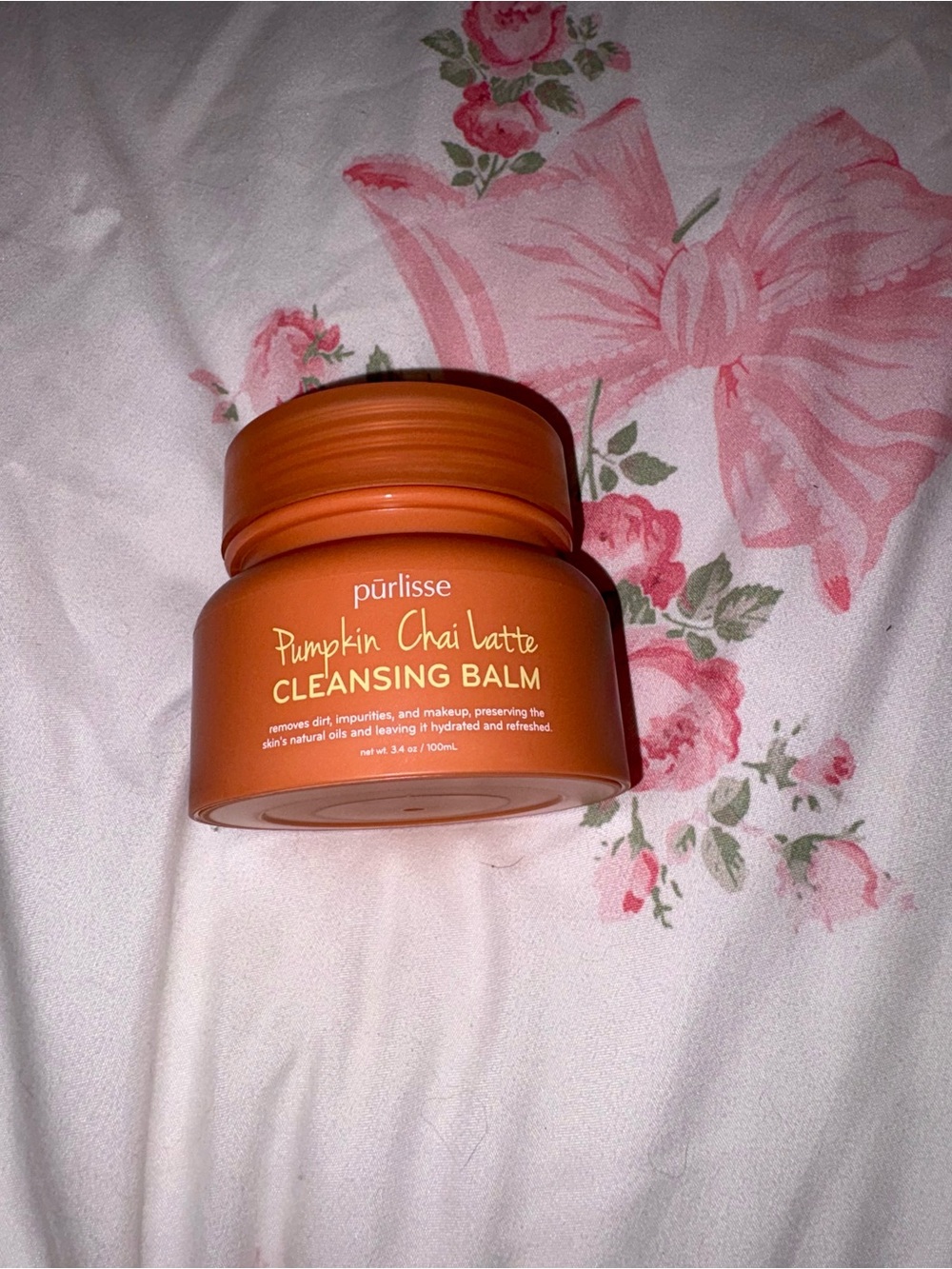 purlisse Pumpkin Chai Latte Cleansing Balm - Orange Jar